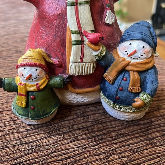 Resin little bird snowman family holiday decor/christmas deco - Picture 3 of 10